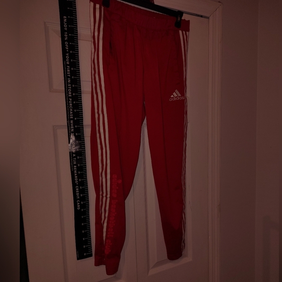Adidas Ladies Rip Away Tare Away Joggers Classic Rare New Red Track Pants - Picture 7 of 7